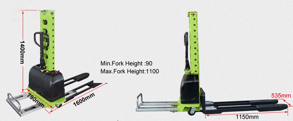 SSL self-elevating stacker size